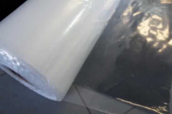 Transparent plastic foil 0.05mm, 1.5m width, 1m