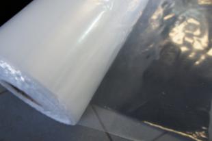 Transparent plastic foil 0.05mm, 1.5m width, 1m