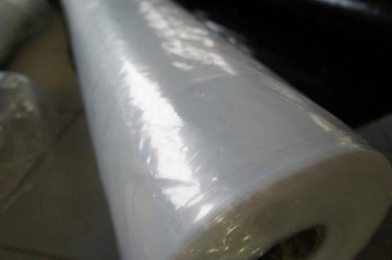 Transparent plastic foil 0.1mm, 1.5m width, 1m