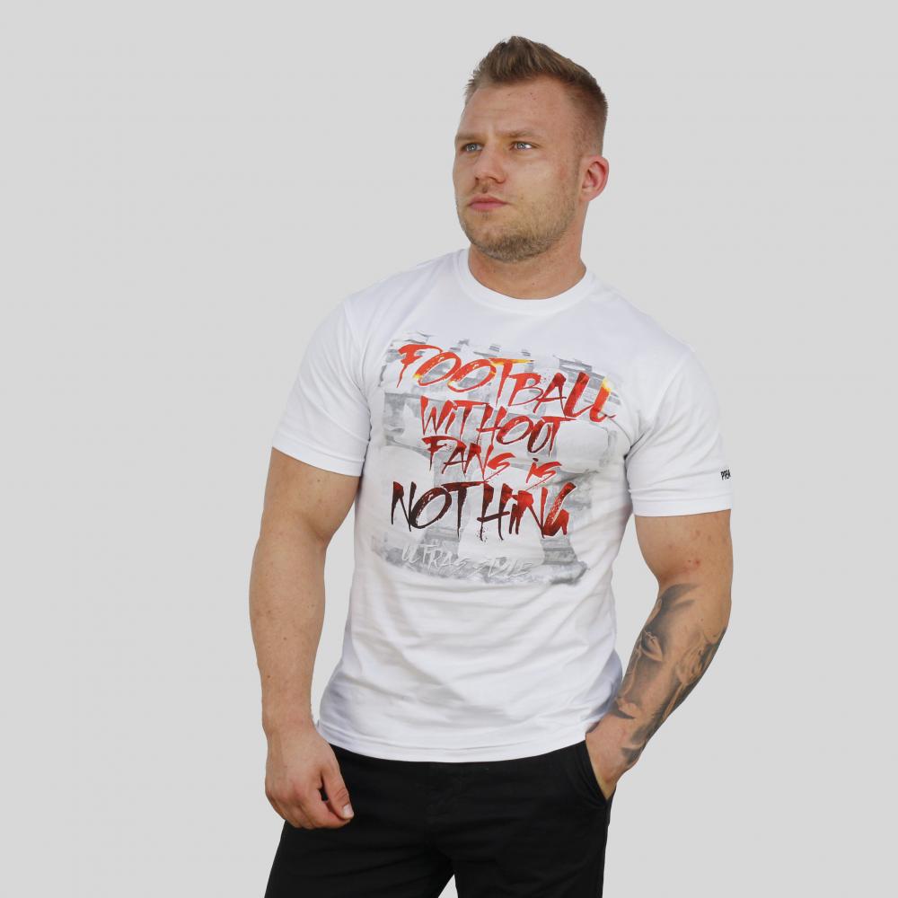 USW012 T-SHIRT WHITE Football without fans is nothing