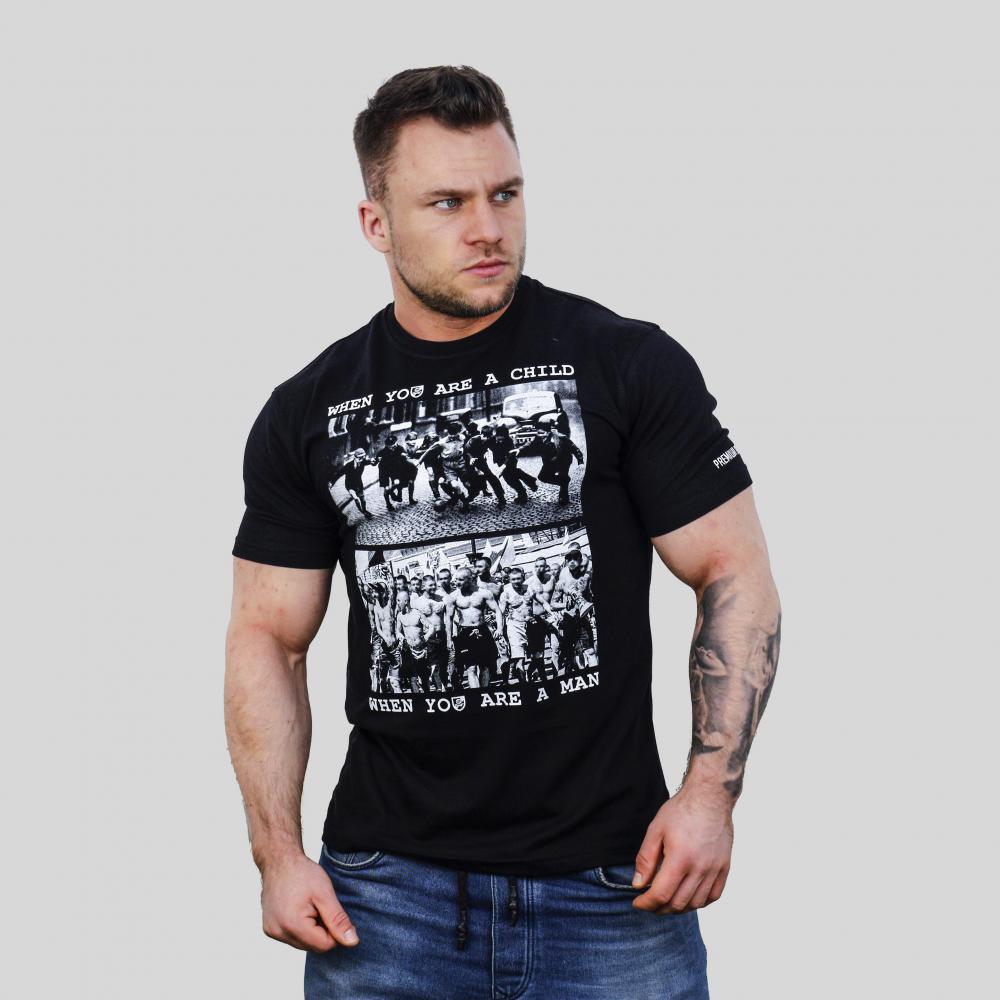 USW043 When you are a child BLACK T-SHIRT