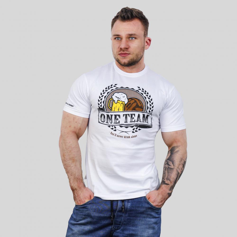 USW097 One team white tshirt