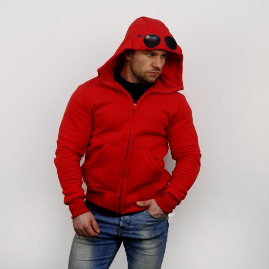 Goggle Hoodie - red
