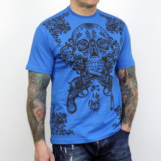 MDS003 skull tshirt blue