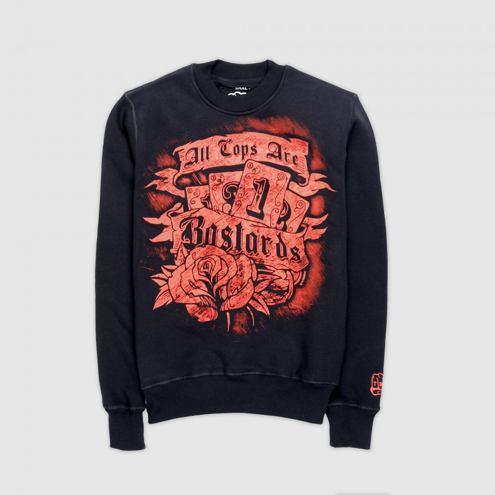 US a c a b black red SWEATSHIRT