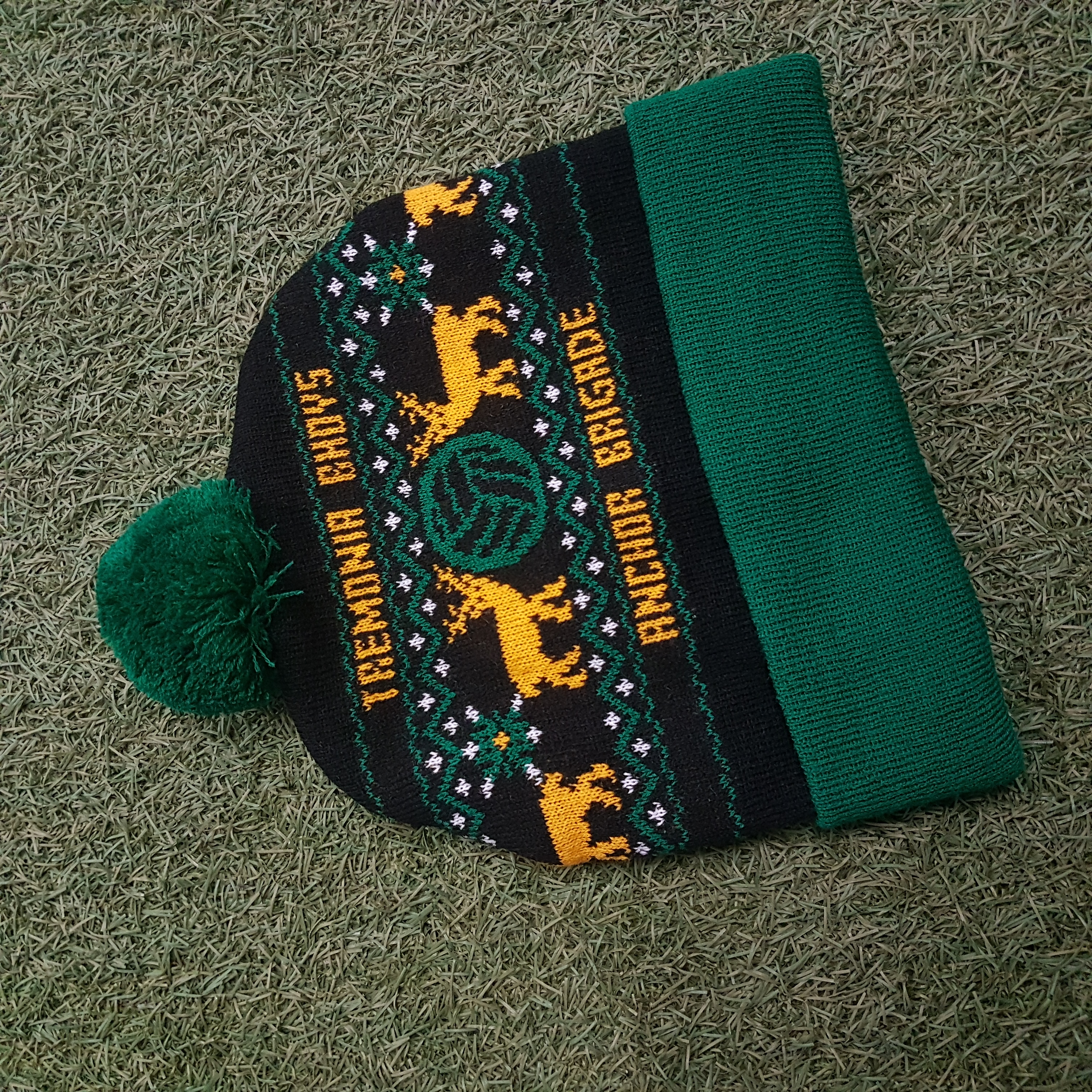 football Bobble hat print