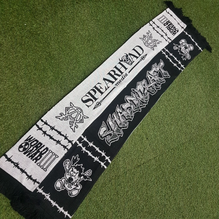football Knitted scarf print